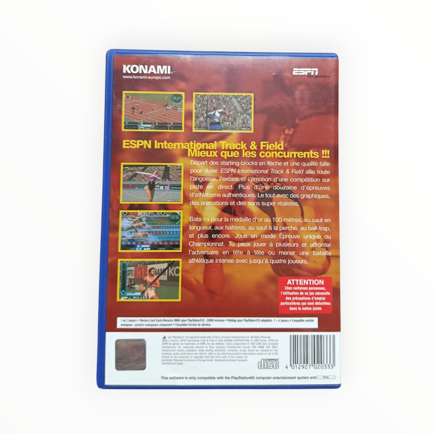 ESPN International Track & Field playstation 2 (PS2)