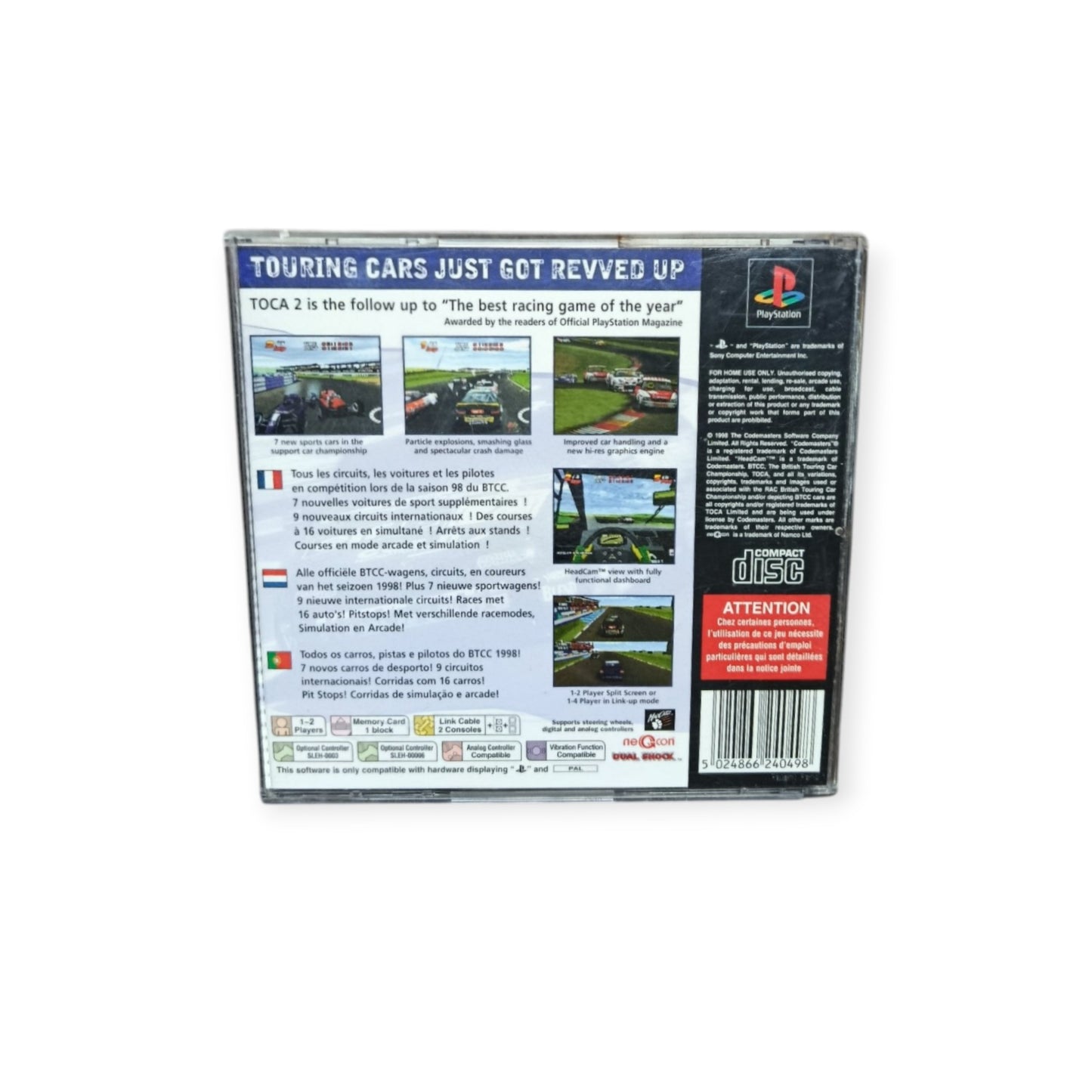 TOCA 2 Touring Cars – PlayStation 1 (PS1) | Complet
