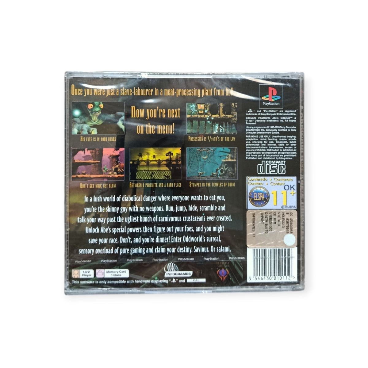 Oddworld: Abe’s Oddysee – PlayStation 1 (PS1) | Version Infogrames | Neuf UK