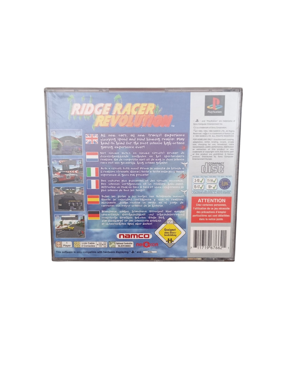 Ridge Racer Revolution PlayStation 1 (PS1) Révolution Version Platinum