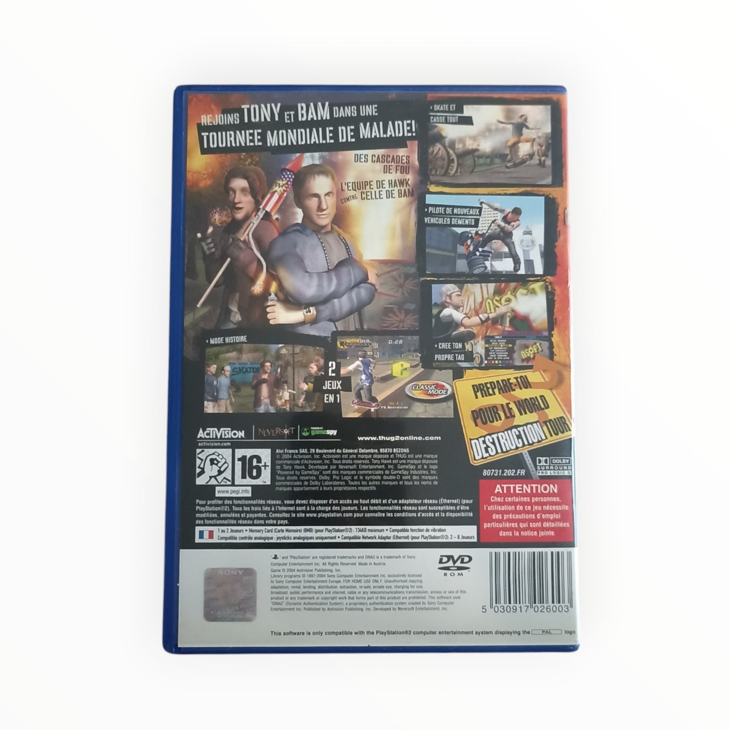 Tony Hawk's Underground playstation 2 (PS2)