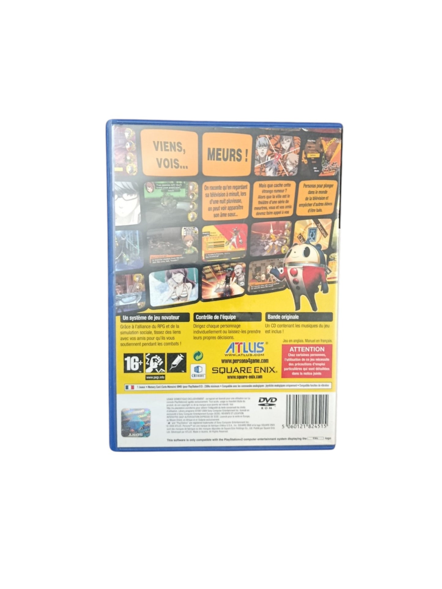 Persona 4 (P4) Playstation 2 (PS2) CD Audio non inclus