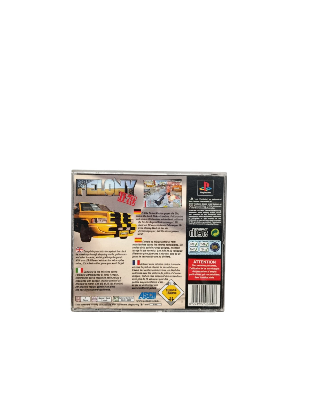Felony 11-79 Playstation 1 (PS1)