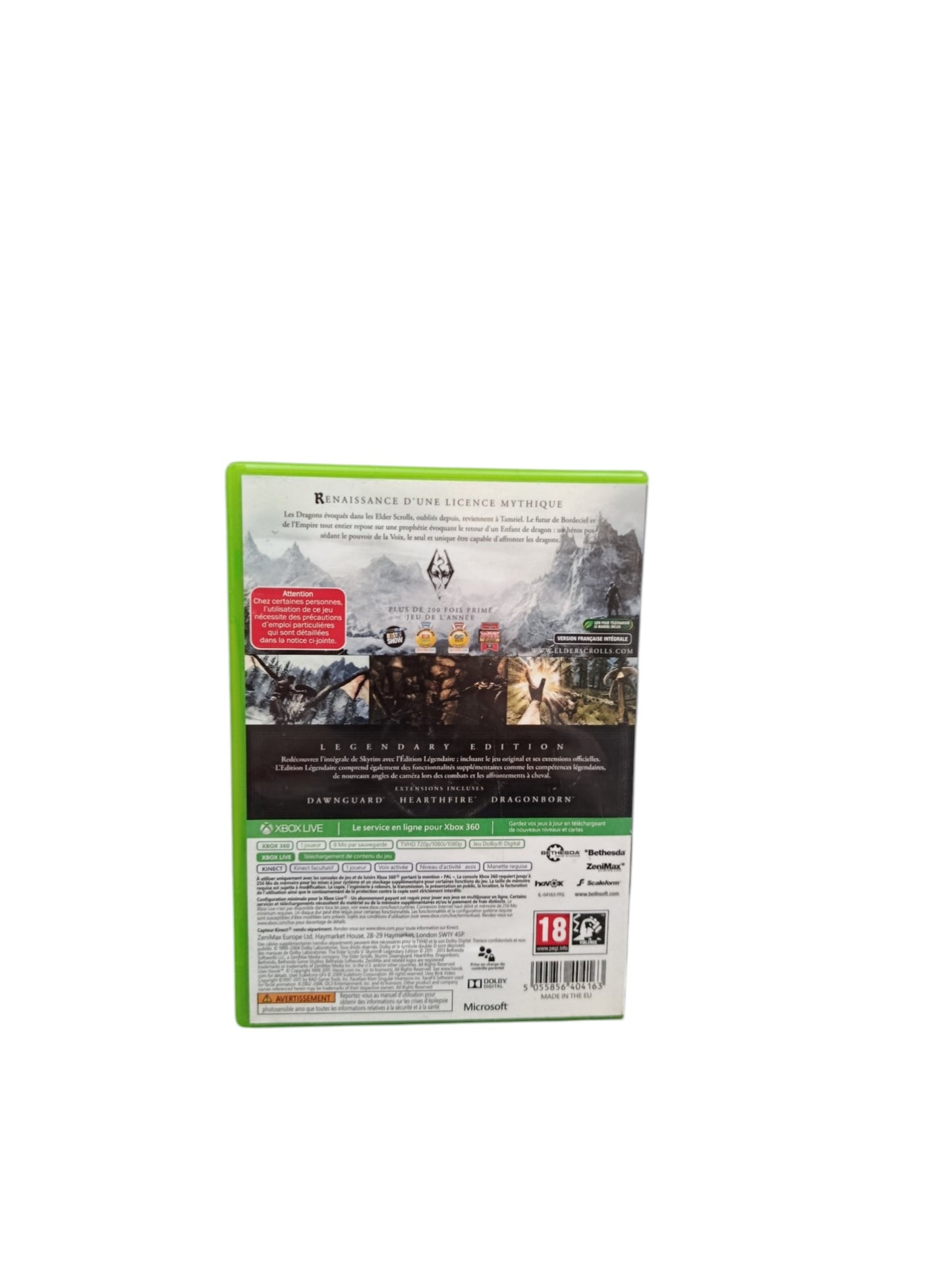 Skyrim Legendary Edition Xbox 360 Complet Version Française Jeu Culte Classics