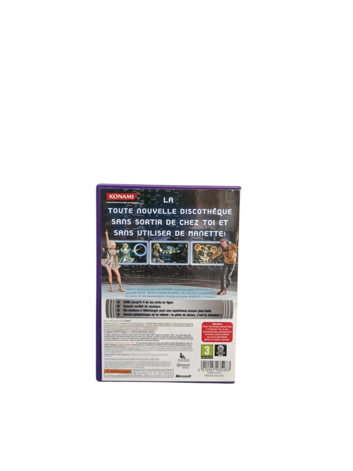 Dance Evolution Xbox 360 Kinect Jeu Complet PAL FR