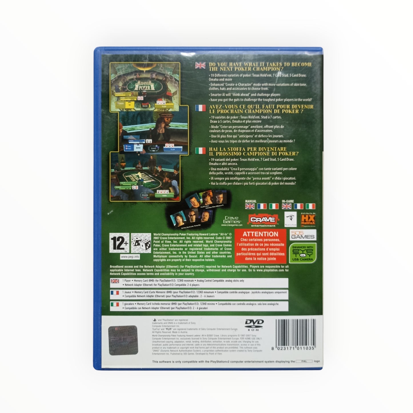 World Championship Poker all in playstation 2 (PS2)