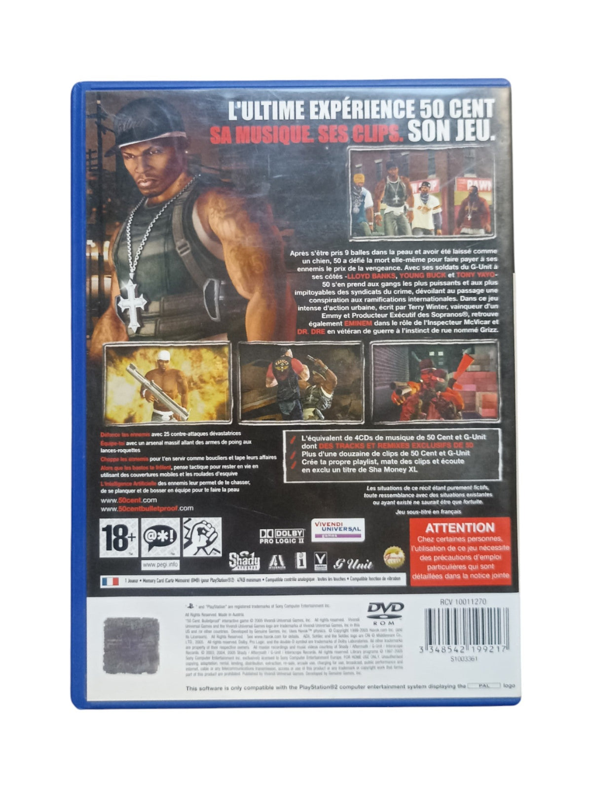 50 Cent : Bulletproof – PS2 (complet) - Masaru