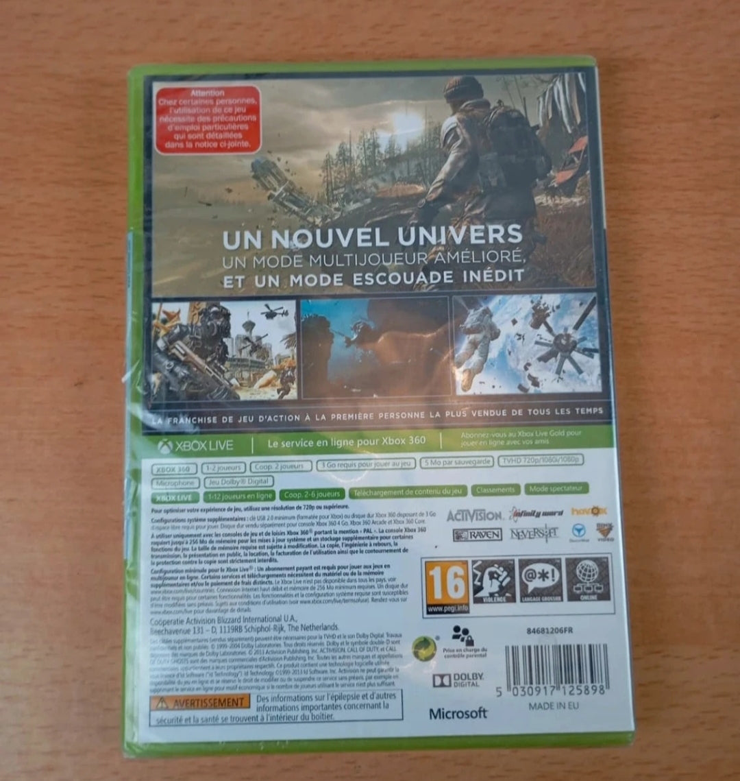 Call Of Duty Ghost Xbox 360 neuf