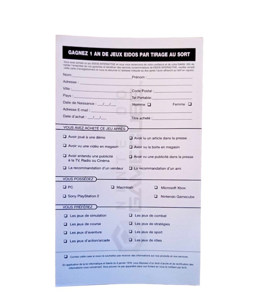 Eidos Interactive GameCube