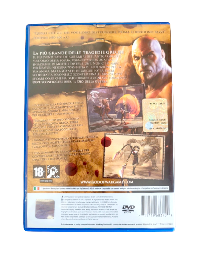 God of War Playstation 2 (PS2) Complet Version FRA