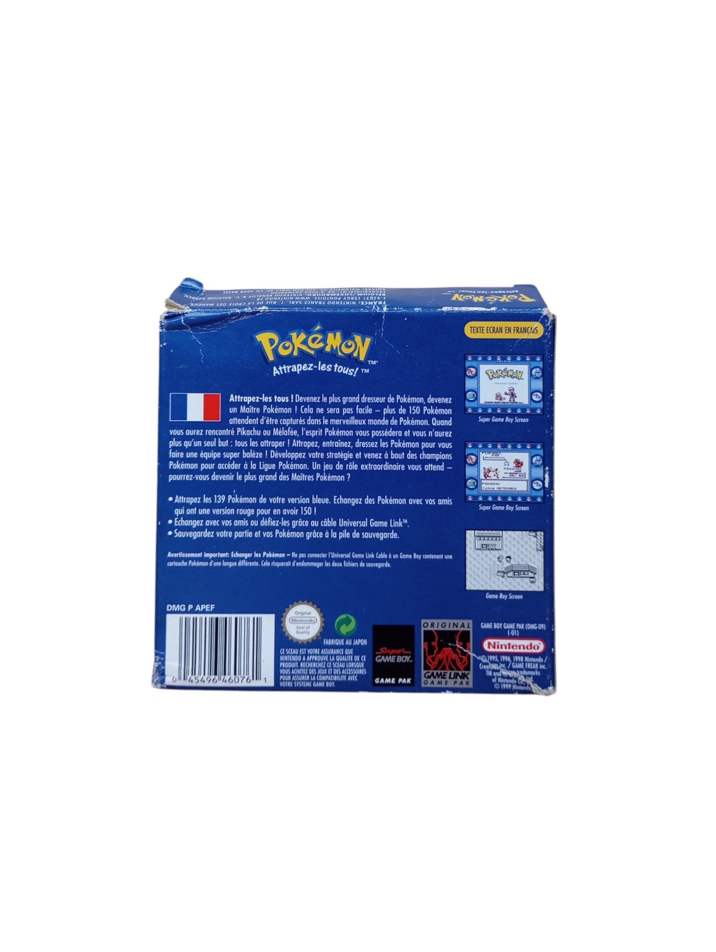 Pokémon Version Bleu en boîte FRA