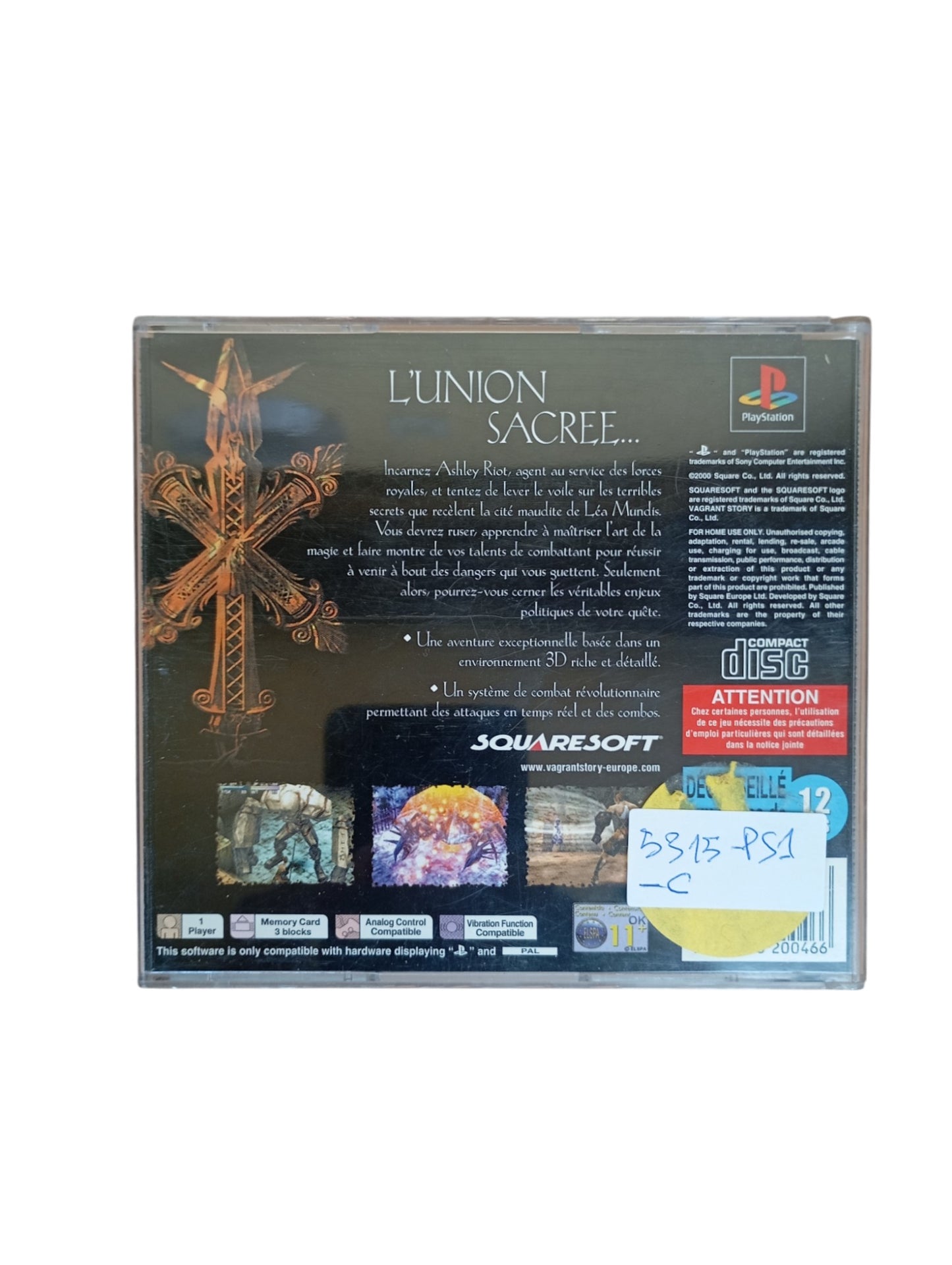 Vagrant Story Playstation 1 (PS1)