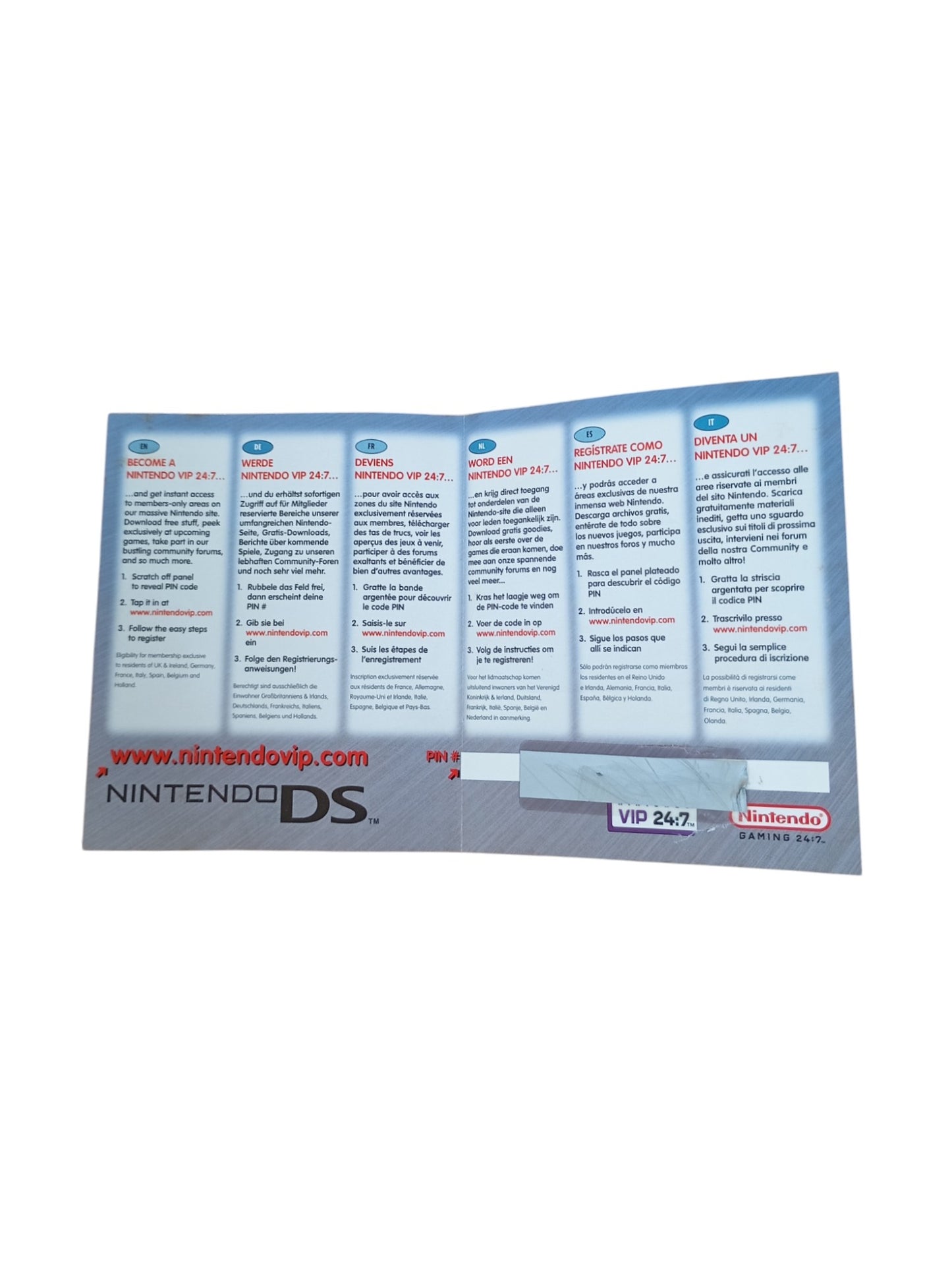 Carte VIP Mario Kart Nintendo DS