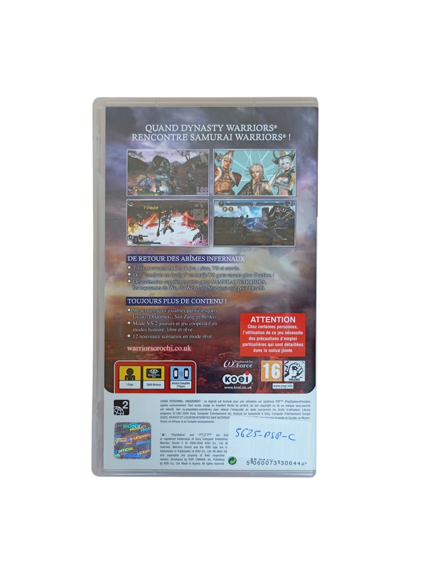 Warriors Orochi 2 Playstation Portable (PSP)