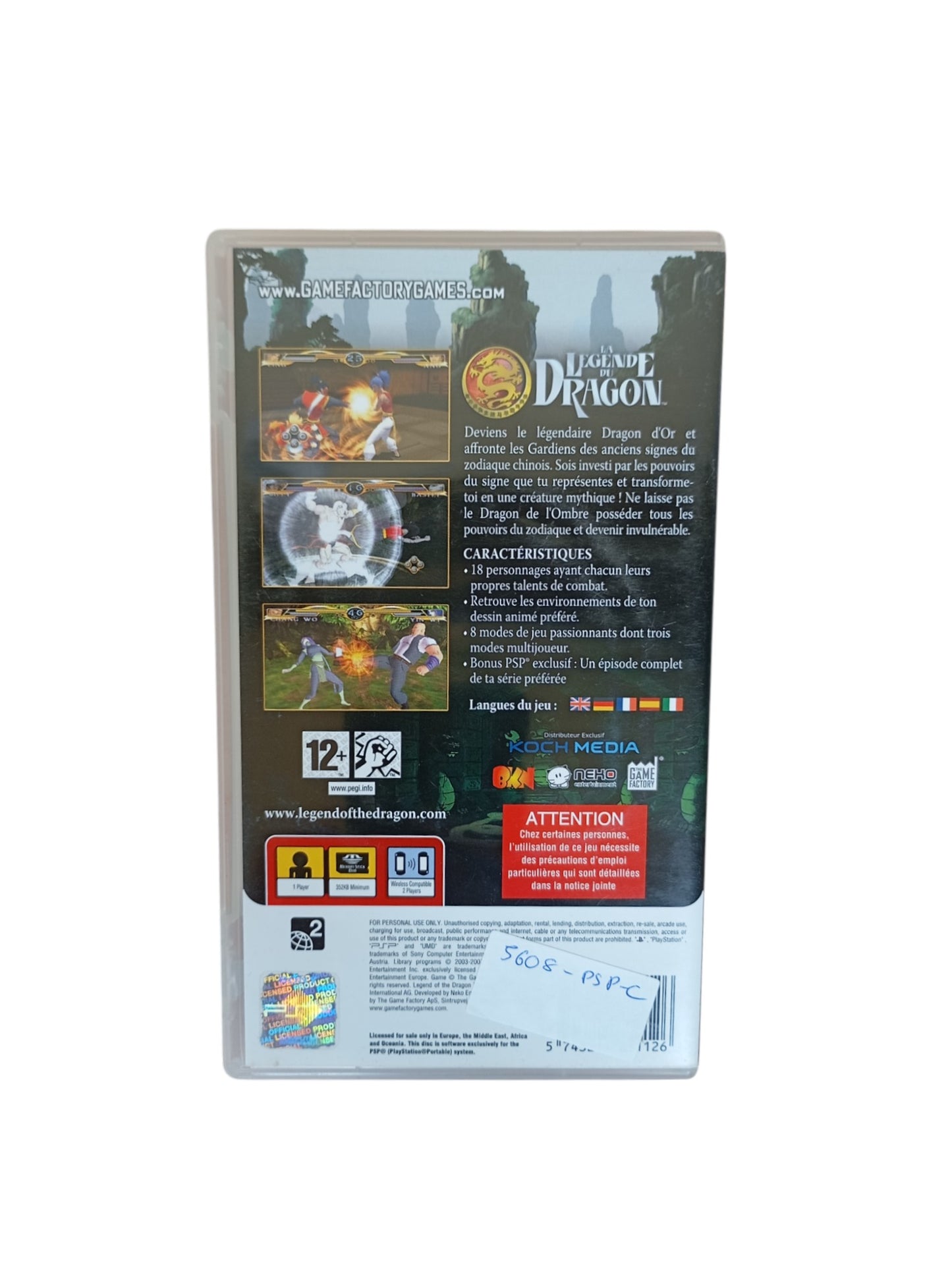 La Legende du Dragon Playstation Portable (PSP)