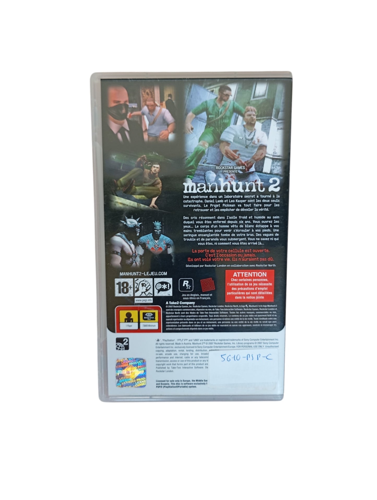 Manhunt 2 Playstation Portable PSP (Précommande)