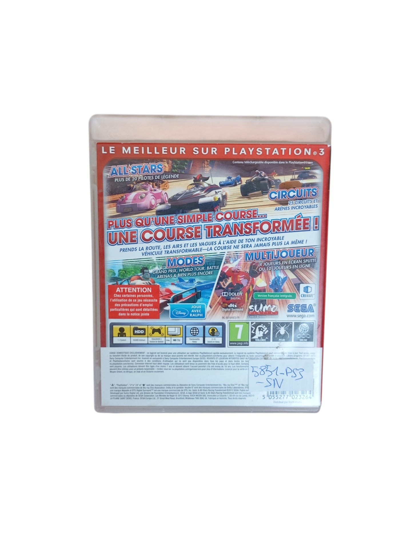 Sonic & All Stars Racing Transformed Edition Essentials Playstation 3 (PS3)