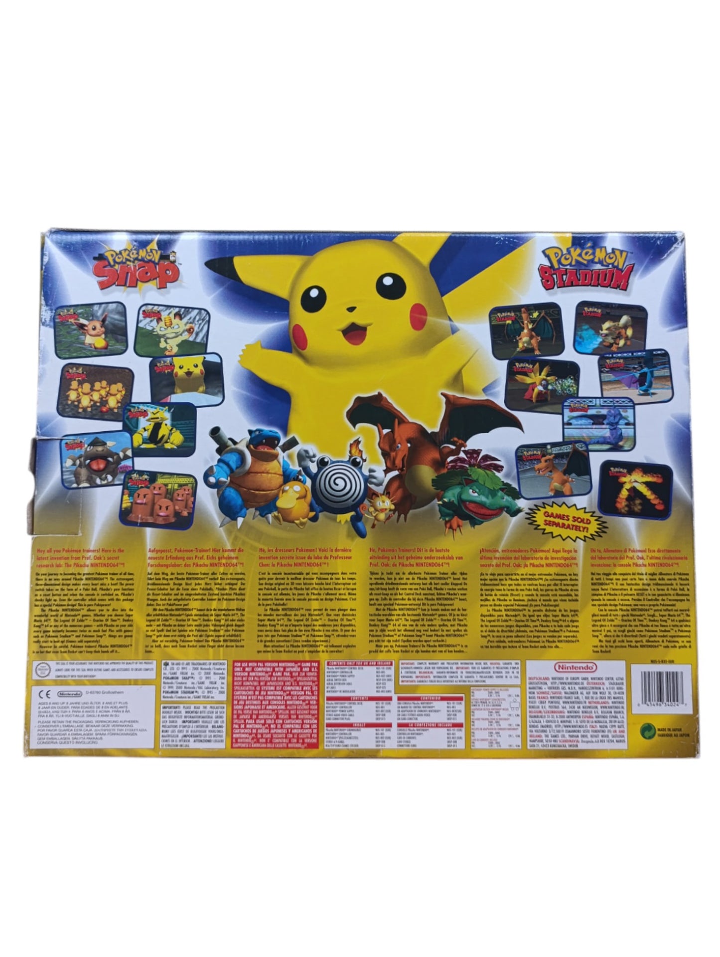 Boîte Console Nintendo 64 Pokémon Pikachu Spécial Très bon état (6.75/10)
