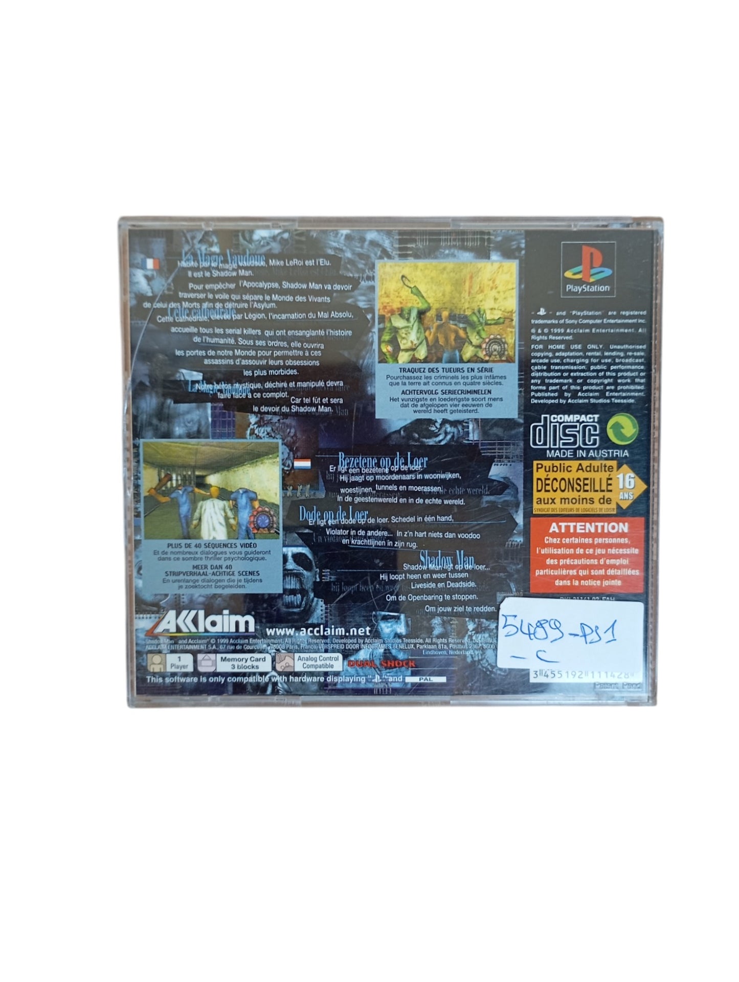 Shadow Man Playstation 1 (PS1)