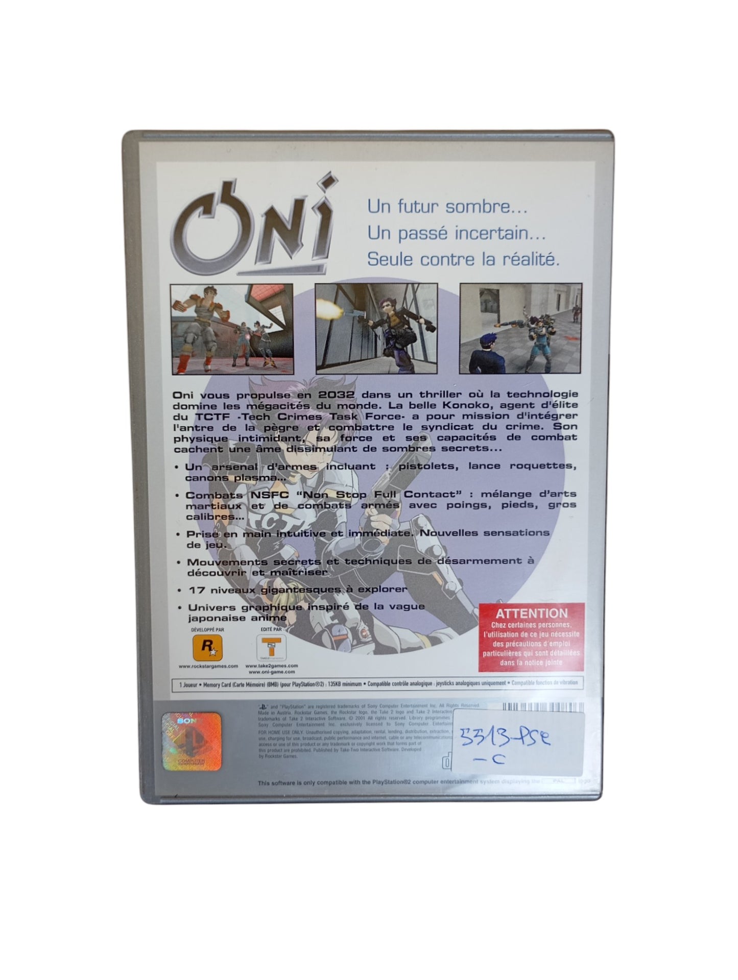 Oni Version Platinum Playstation 2 (PS2)