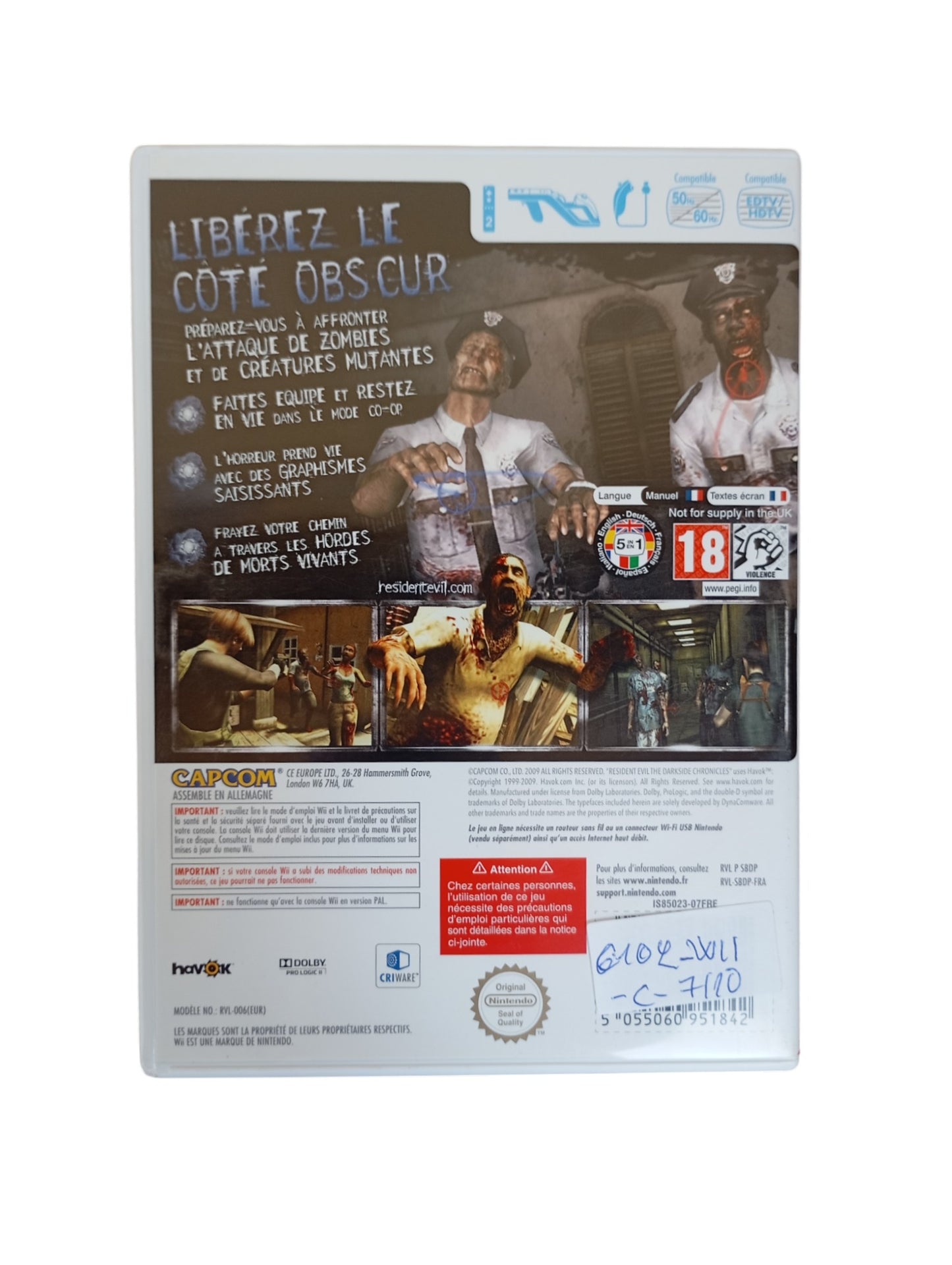Resident Evil : The Darkside Chronicles Wii
