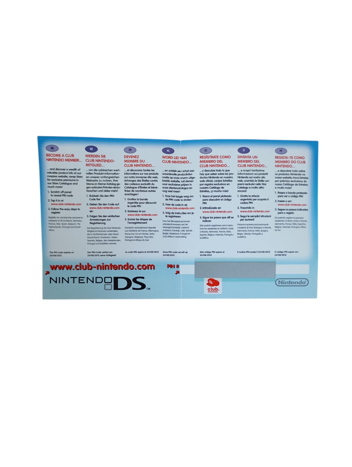Carte VIP New Super Mario Bros Nintendo DS