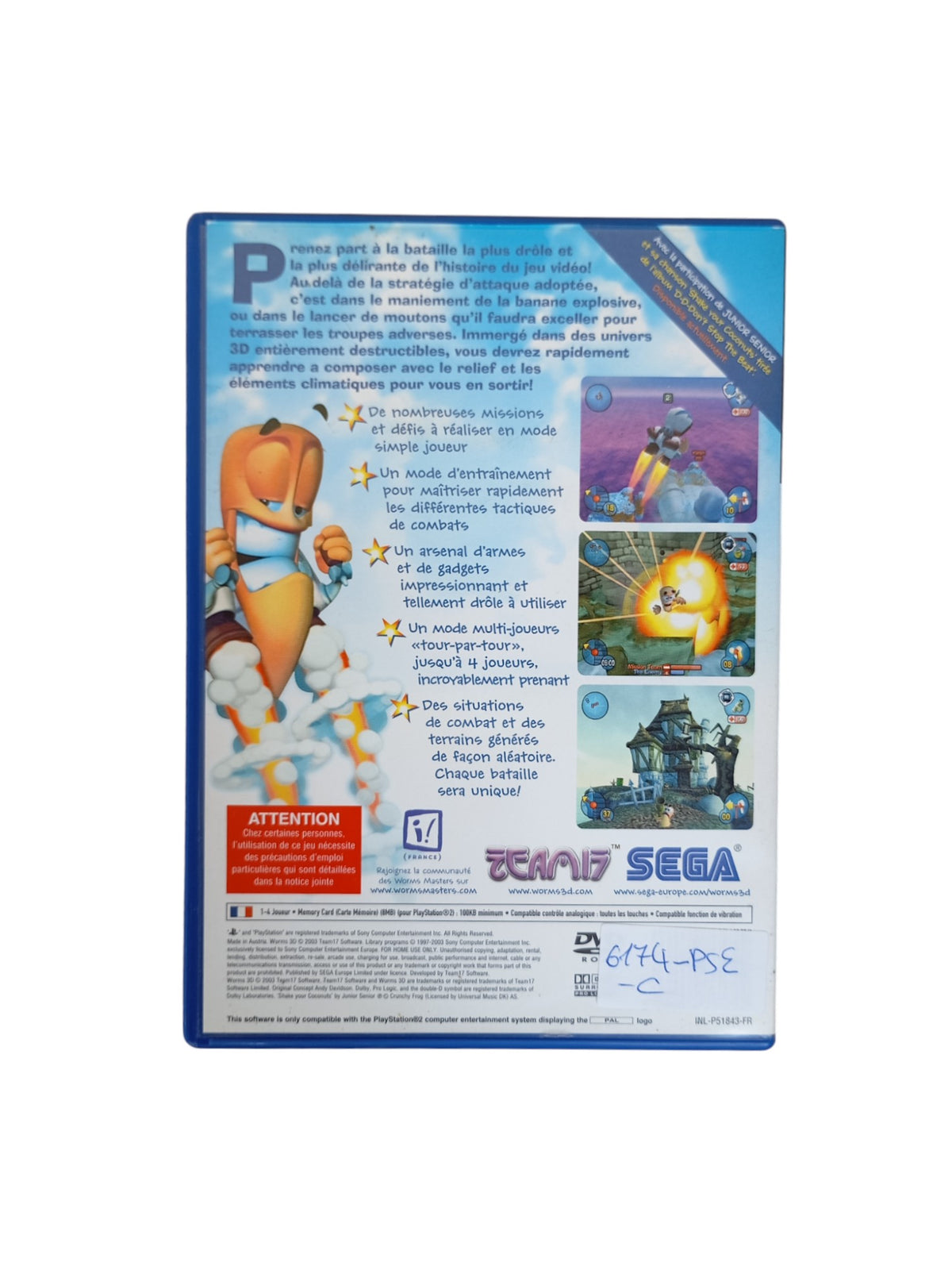 Worms 3D Playstation 2 (PS2)