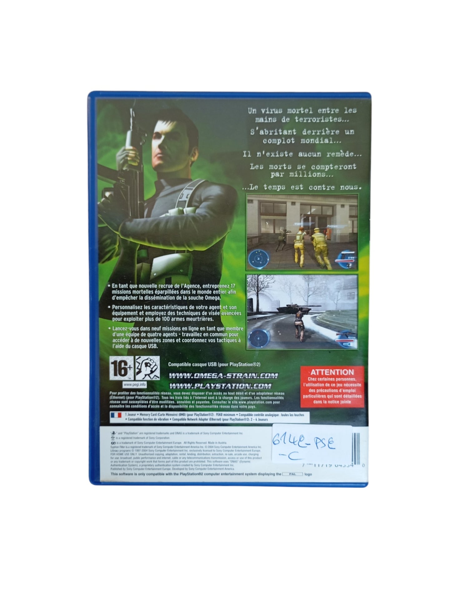 Syphon Filter : The Omega Strain Playstation 2 (PS2)