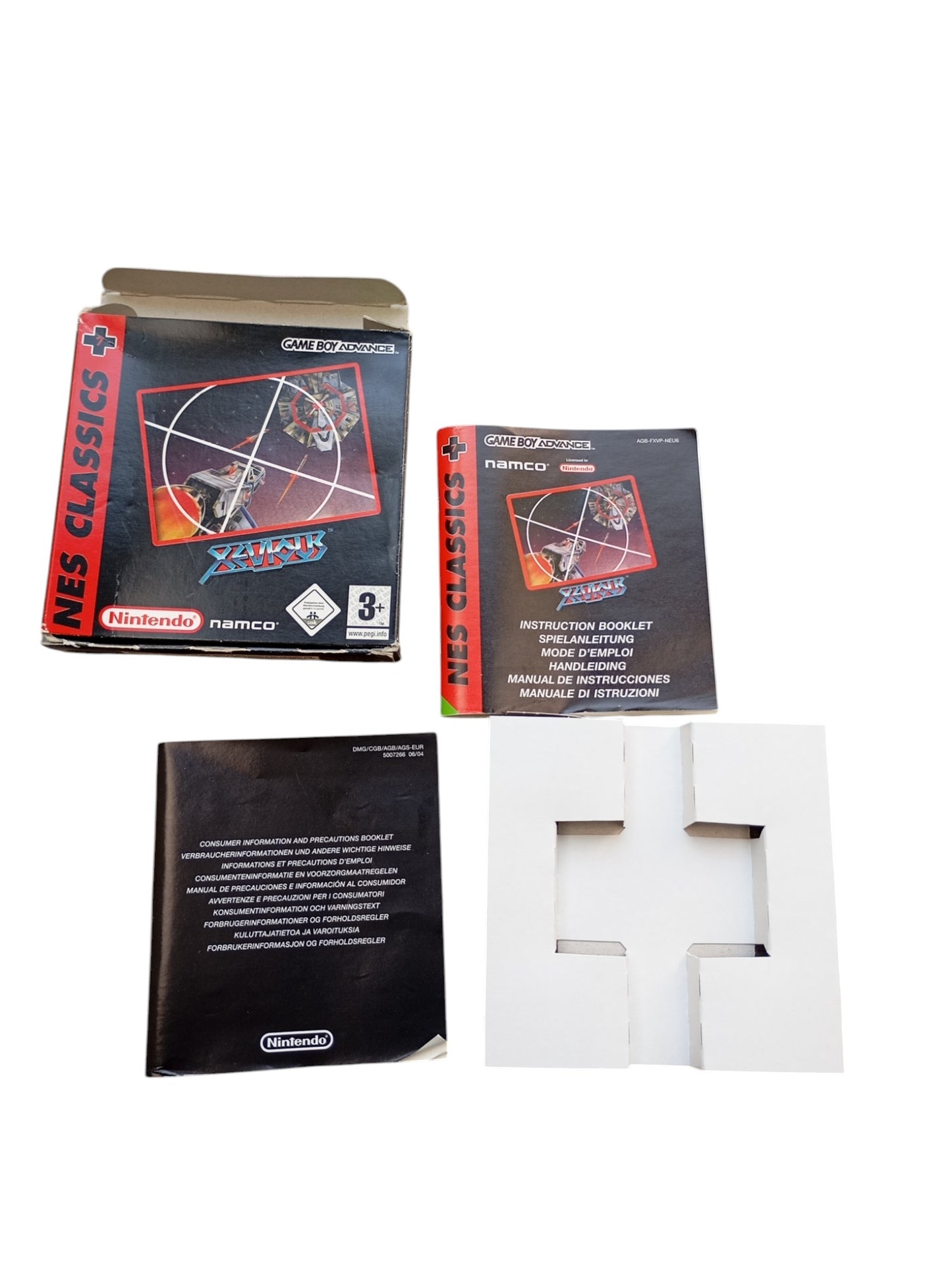 Boite + Notice Xevious en boîte Version Nes Classics Game Boy Advance