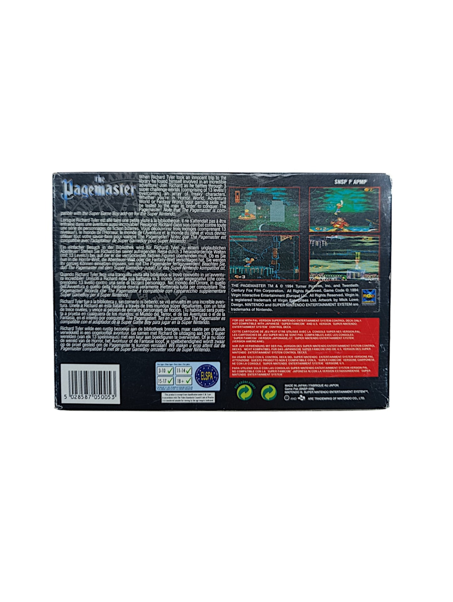 The Pagemaster Super Nintendo (SNES)