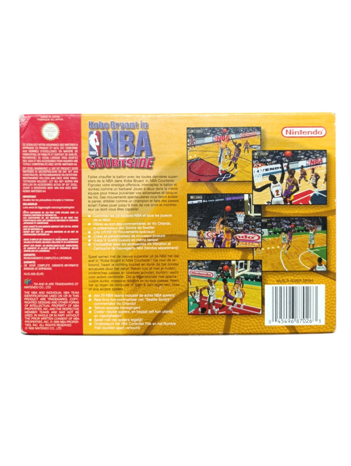 NBA Courtside en boîte Nintendo 64