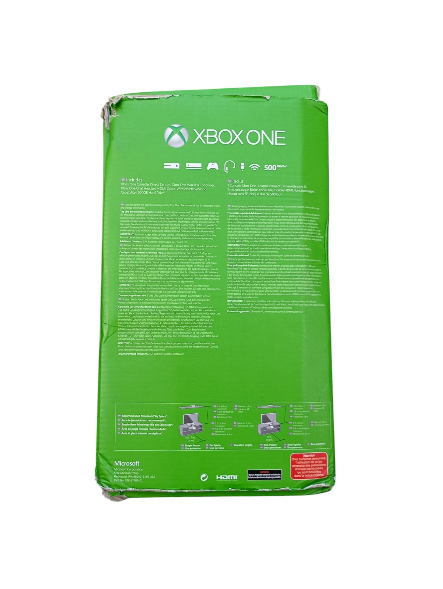 Console Xbox One en boîte