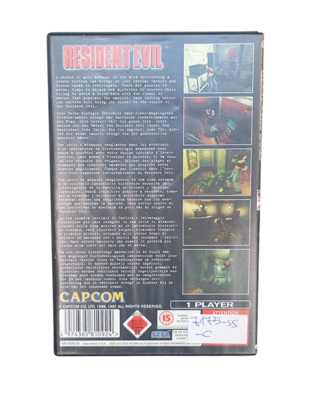 Résident Evil Sega Saturn