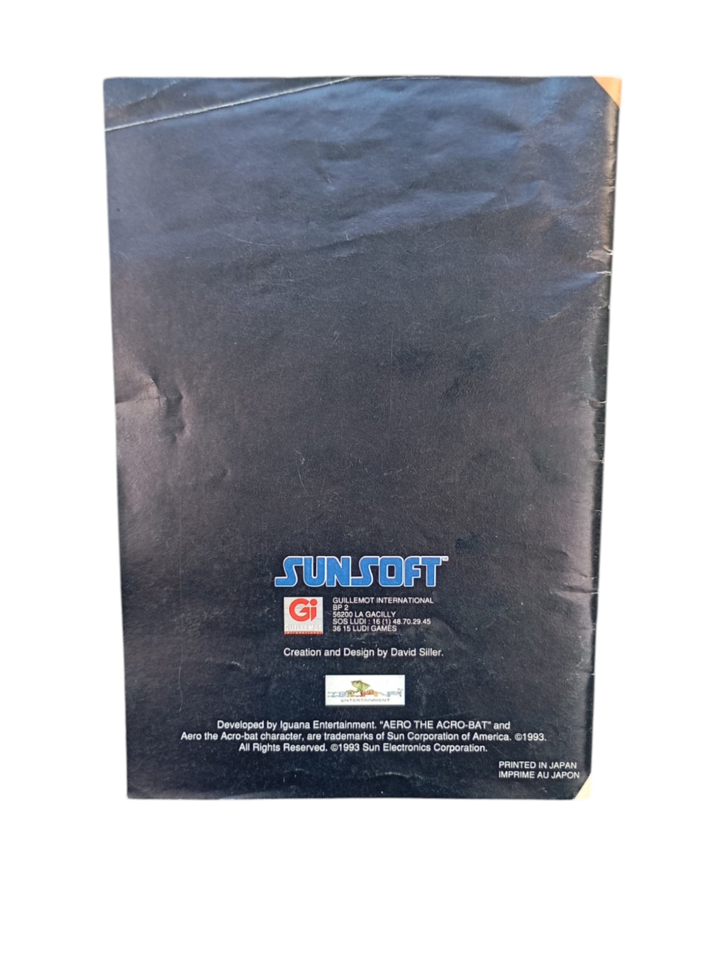 Notice Aero Acro-bat Super Nintendo (SNES)