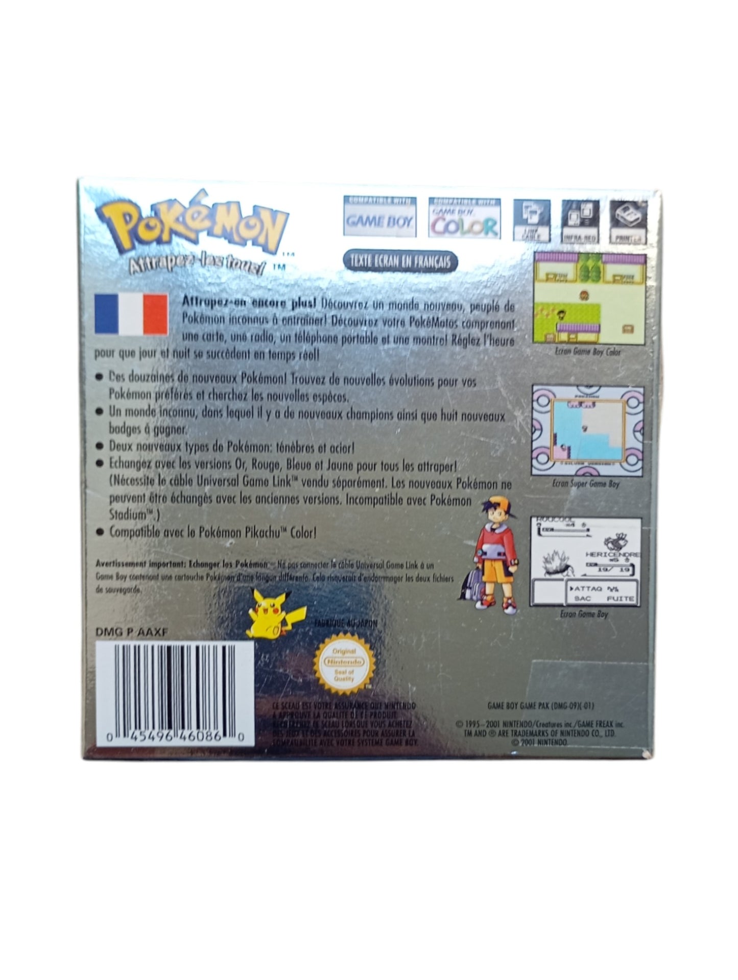 Pokémon Argent Game Boy Color en boîte