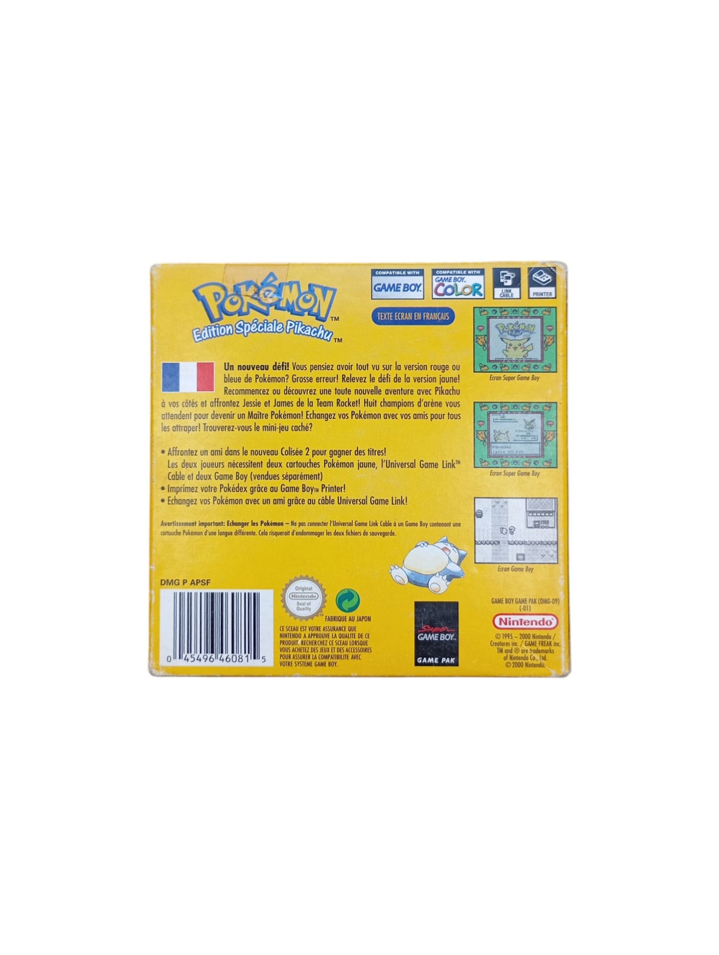 Pokémon Jaune Game Boy (GB) en boîte