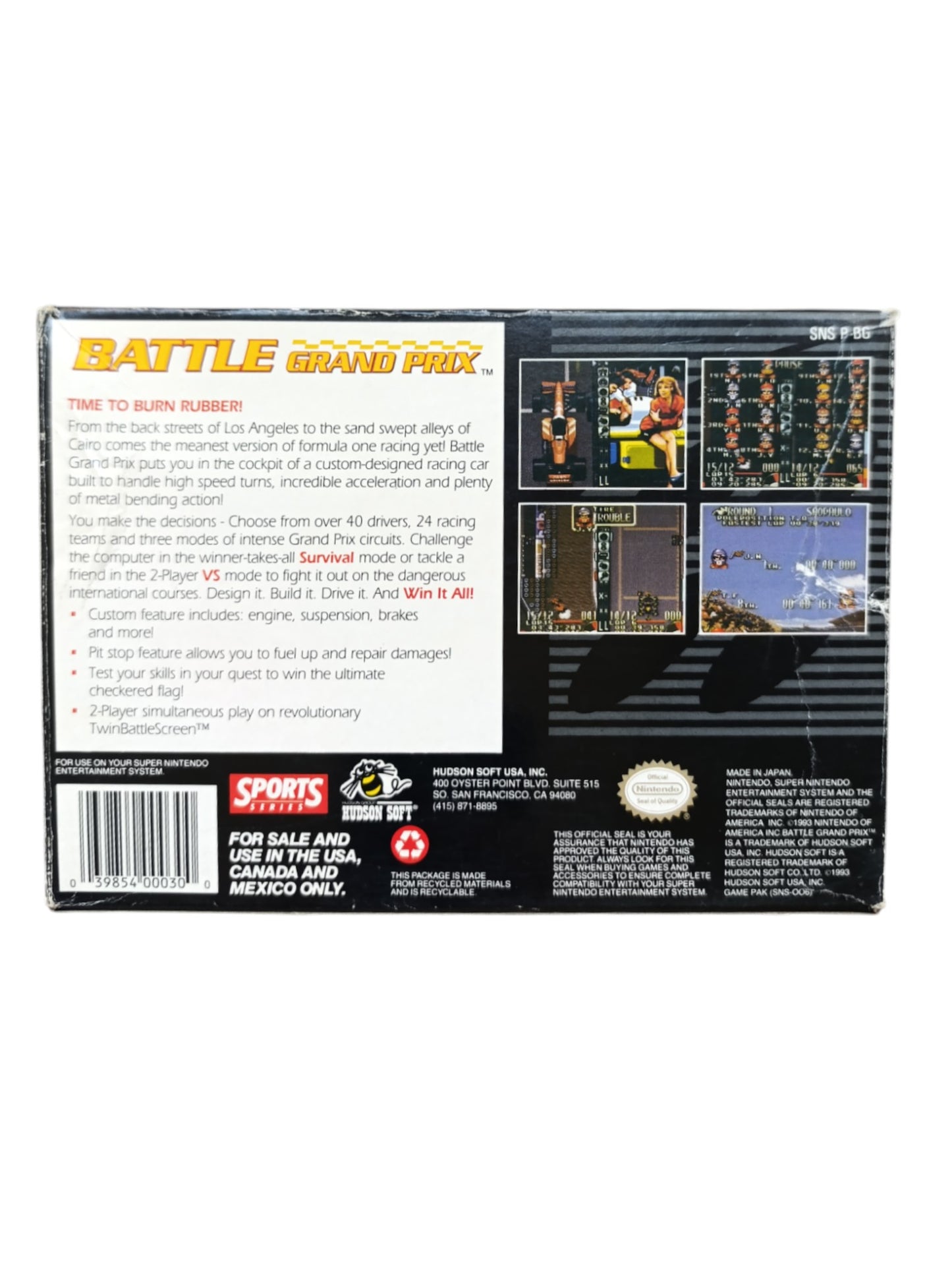 Battle Grand Prix – Super Nintendo (SNES)