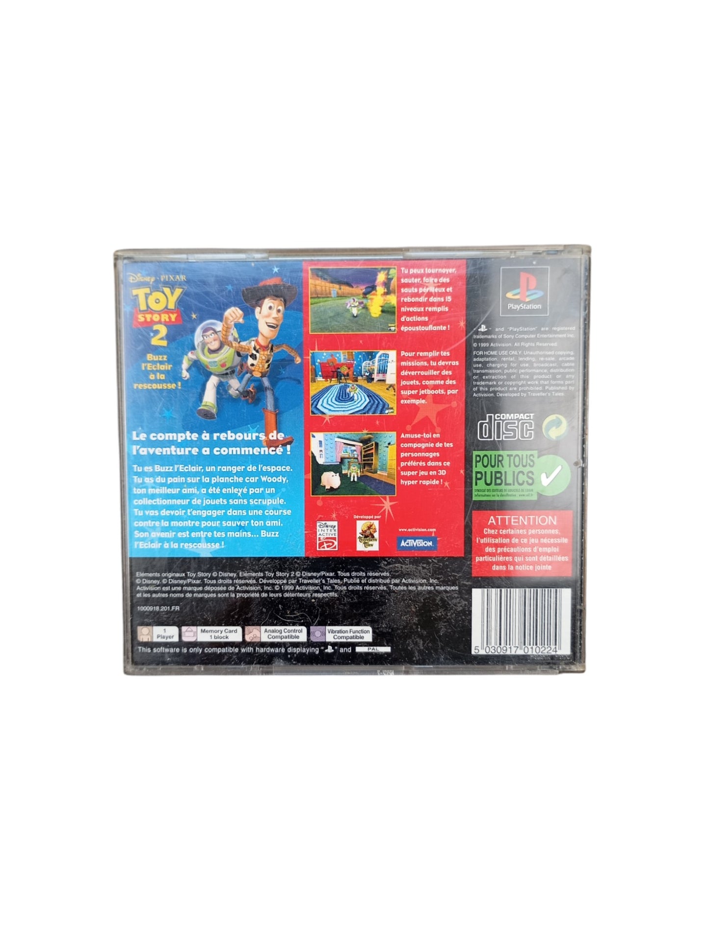 Toy Story 2 : Buzz l’Éclair à la rescousse ! – PlayStation 1 (PS1)