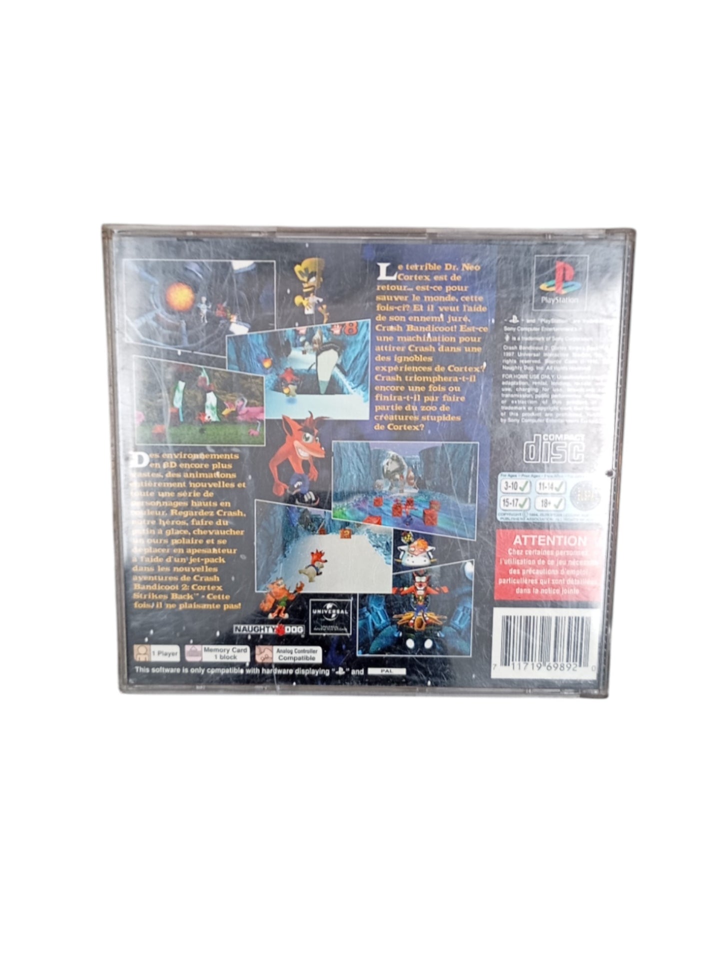 Crash Bandicoot 2: Cortex Strikes Back – PlayStation 1 (PS1) Version complète