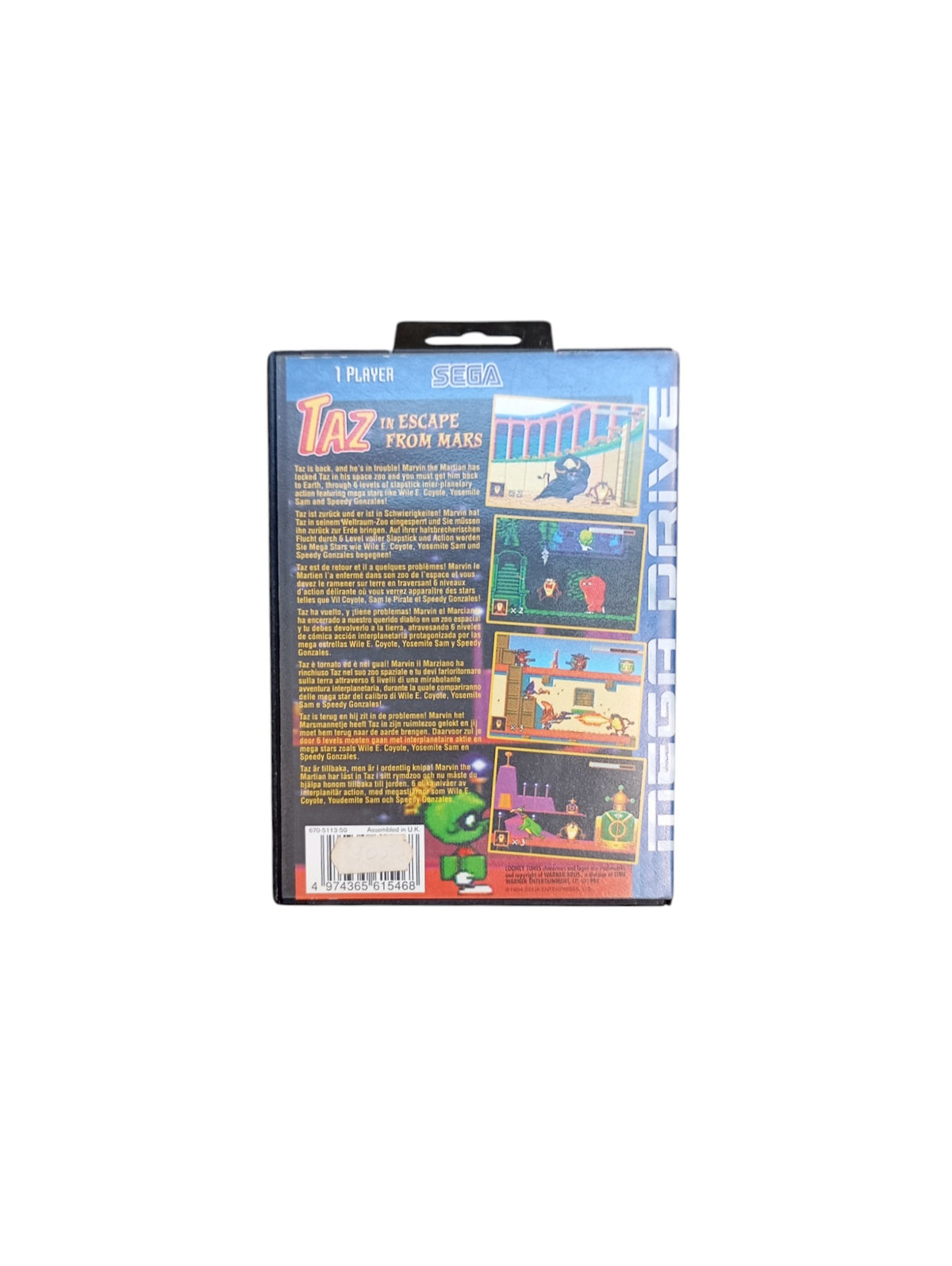 Taz in Escape from Mars – Sega Mega Drive