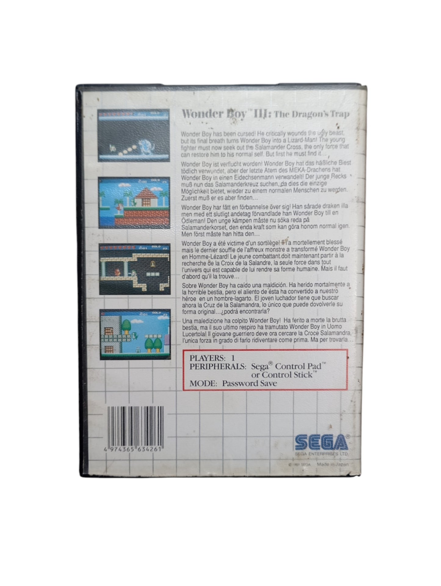Wonder Boy III: The Dragon's Trap – Sega Master System sans notice