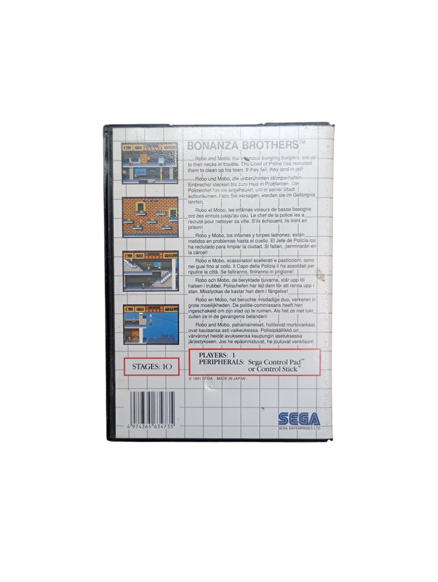 Bonanza Bros. – Sega Master System (sans notice)