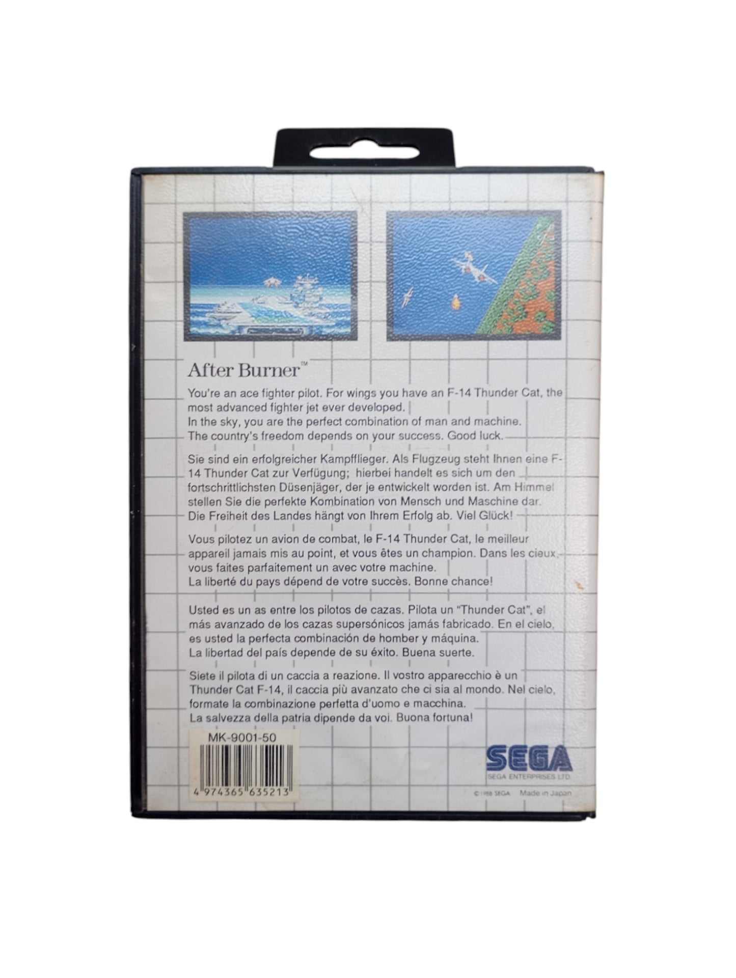 After Burner – Sega Master System (sans notice)