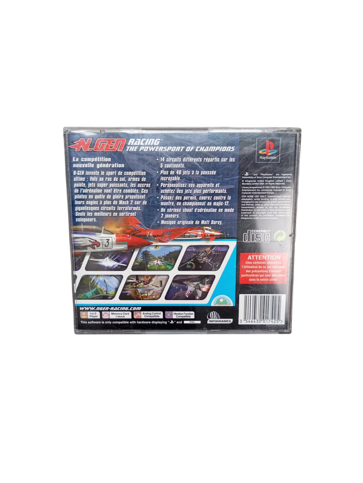 N.Gen Racing – PlayStation 1 (Best of Infogrames, complet)