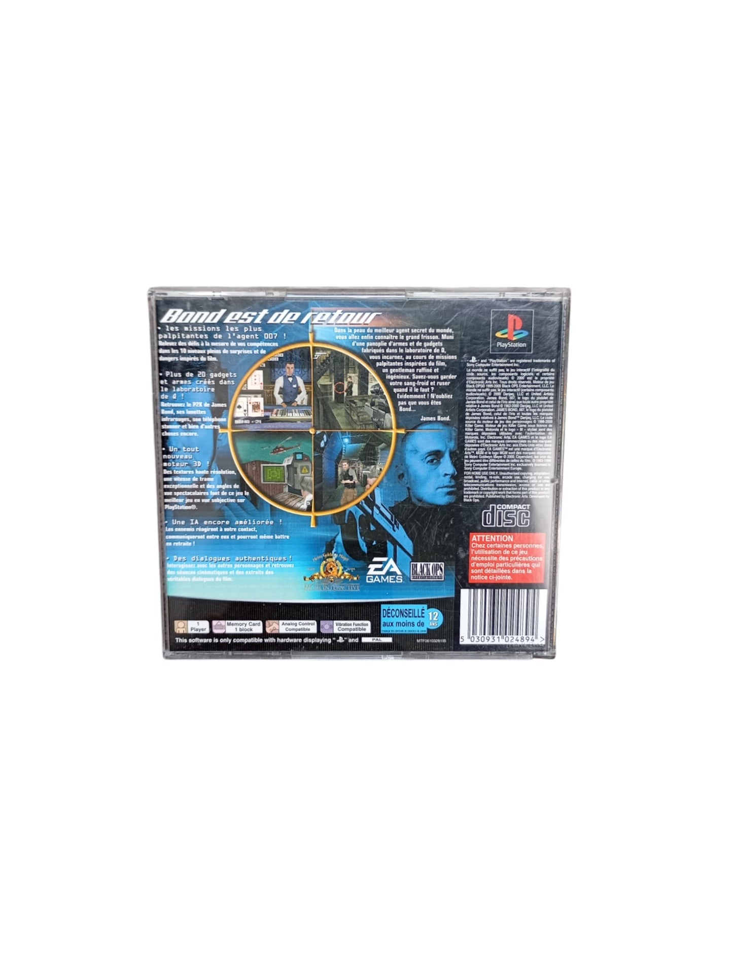 007 : Le Monde ne Suffit Pas – PlayStation 1 (sans notice)