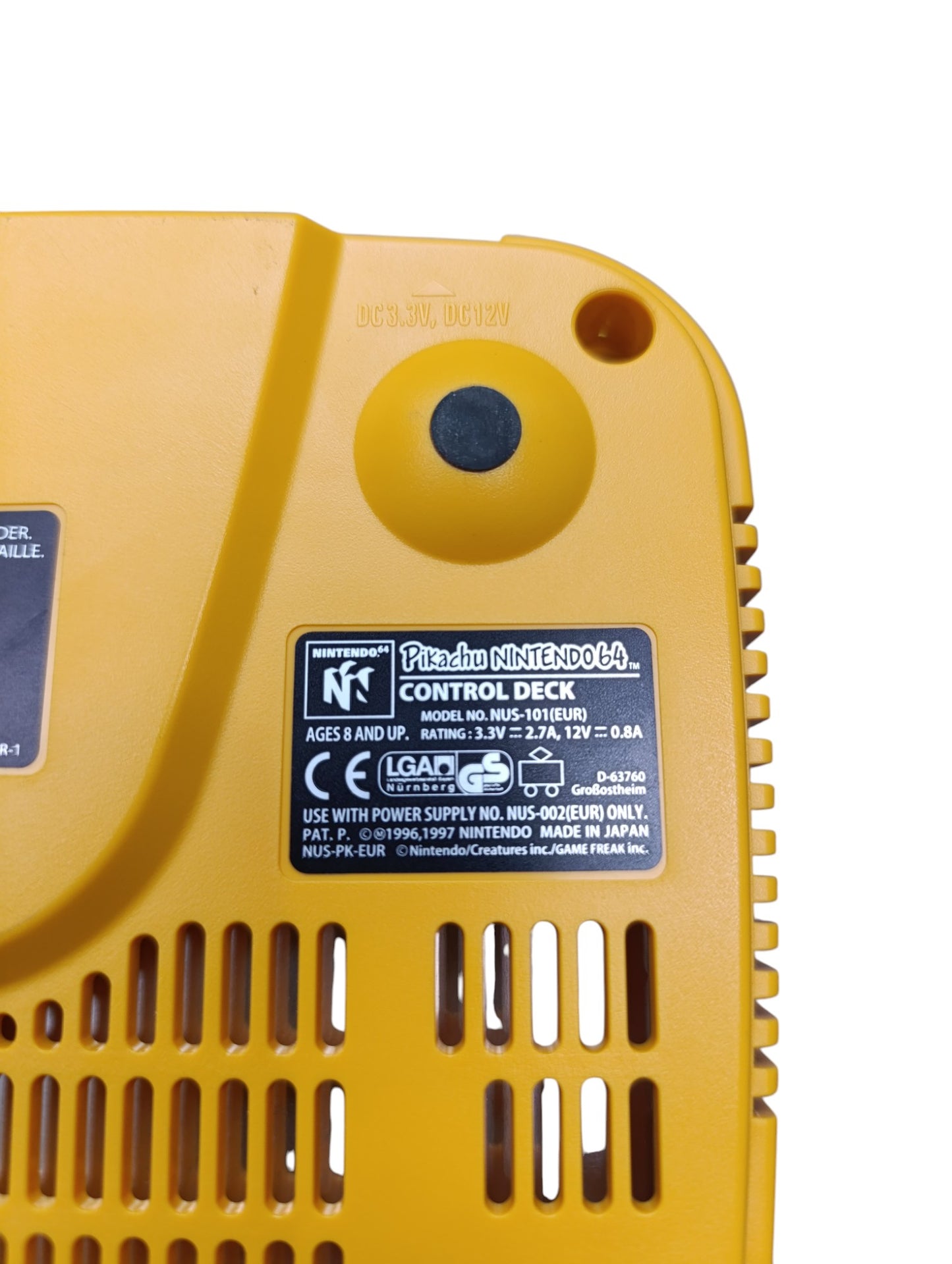 Pack Console Nintendo 64 Pokémon Pikachu Spécial