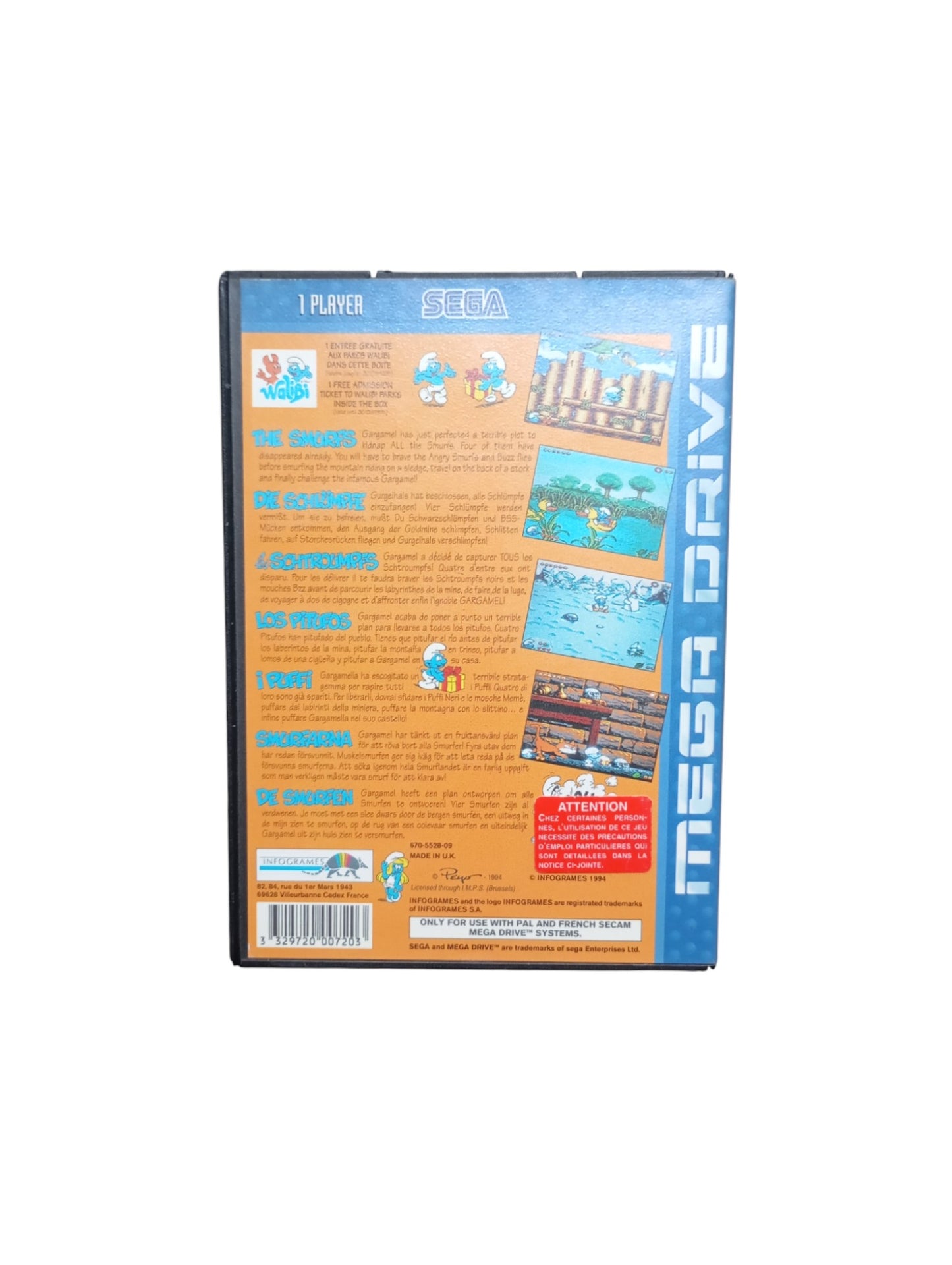 Les Schtroumpfs – Sega Mega Drive (Complet)