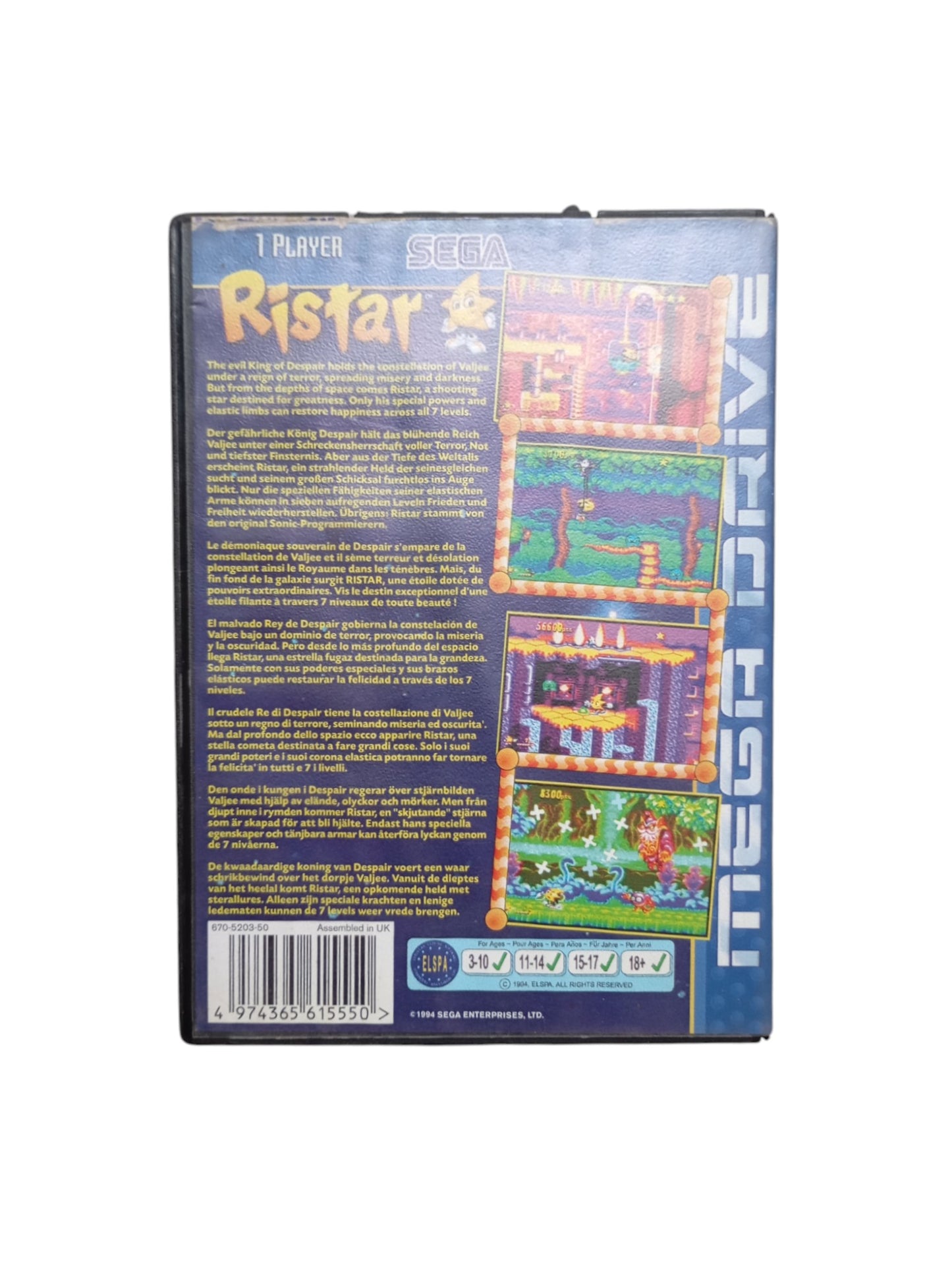 🎮 Ristar – Sega Mega Drive (Complet)