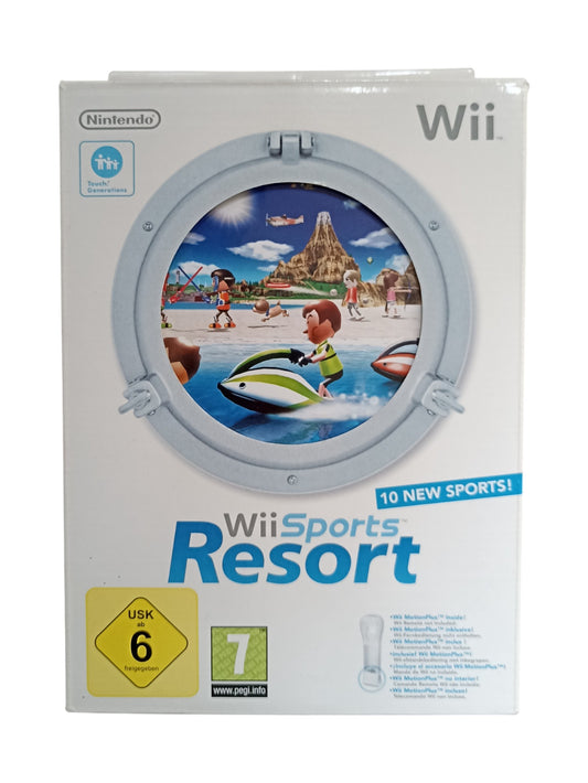 Wii Sports Resort – Nintendo Wii (Complet, avec boîte, sans Nunchuk)