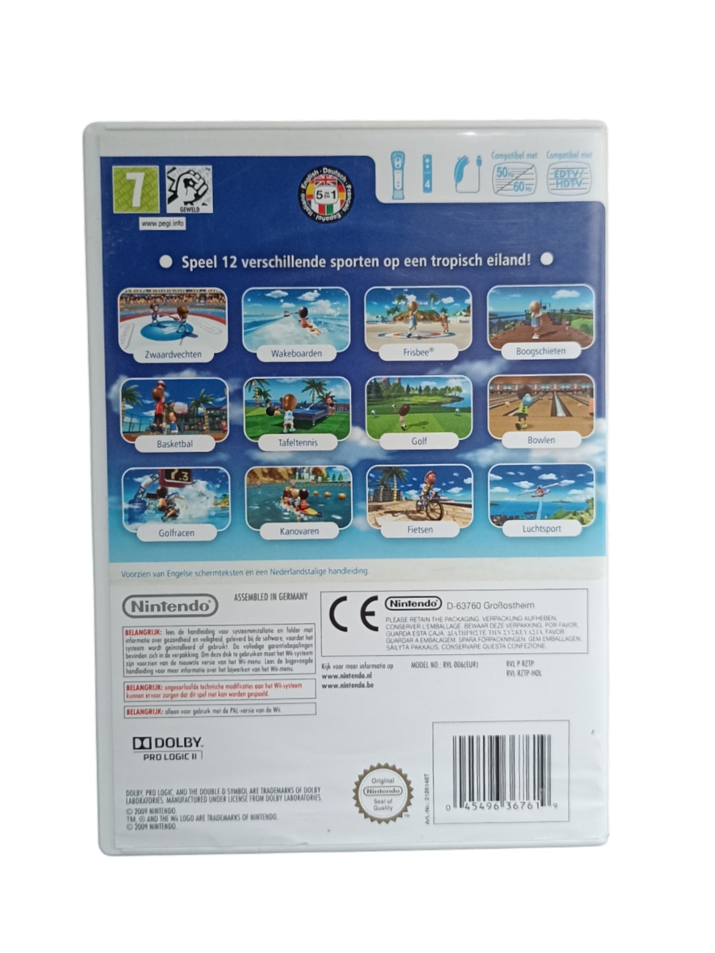 Wii Sports Resort – Nintendo Wii (Complet, avec boîte, sans Nunchuk)